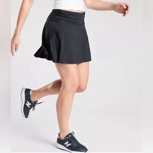 Athleta Women’s Black Backspin Pleated Tennis Skirt Skort Size Small 446700